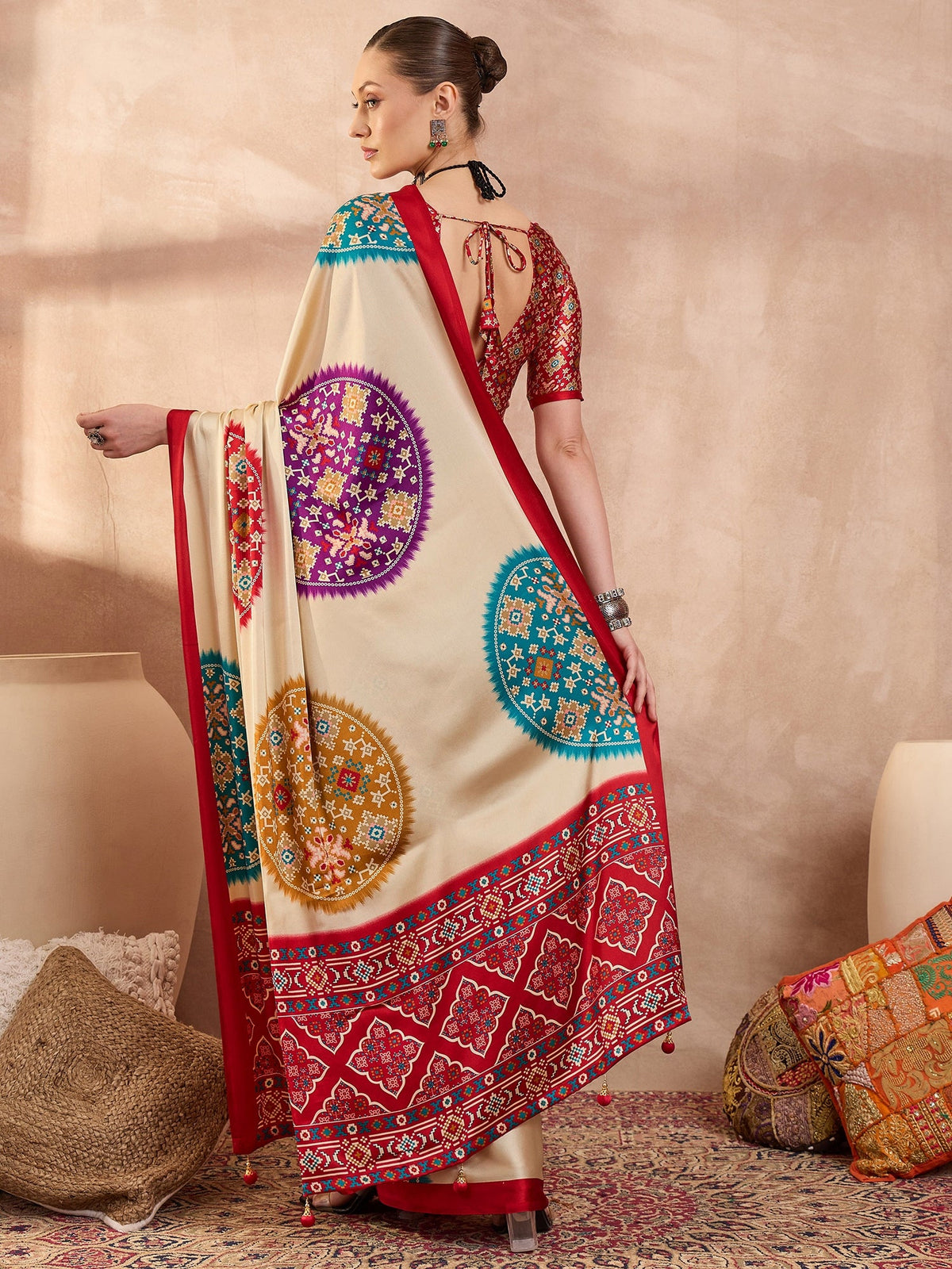 Navisha Lightweight Semi Modal Saree for Festive Occasions ClothsVilla