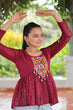 Load image into Gallery viewer, Navratri Special Georgette Schiffli Peplum Top with Kutchi Gamthi Patch Work ClothsVilla