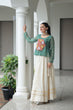 Load image into Gallery viewer, Navratri Special Kora Cotton Gota Patti Lehenga with Bandhani Kutchi Gamthi Work Blouse – Full Stitched Set ClothsVilla
