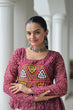 Load image into Gallery viewer, Navratri Special Kora Cotton Gota Patti Lehenga with Bandhani Kutchi Gamthi Work Blouse – Full Stitched Set ClothsVilla