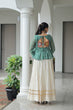 Load image into Gallery viewer, Navratri Special Kora Cotton Gota Patti Lehenga with Bandhani Kutchi Gamthi Work Blouse – Full Stitched Set ClothsVilla