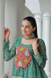 Load image into Gallery viewer, Navratri Special Kora Cotton Gota Patti Lehenga with Bandhani Kutchi Gamthi Work Blouse – Full Stitched Set ClothsVilla