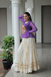 Load image into Gallery viewer, Navratri Special Kora Cotton Gota Patti Lehenga with Bandhani Kutchi Gamthi Work Blouse – Full Stitched Set ClothsVilla
