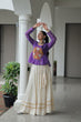 Load image into Gallery viewer, Navratri Special Kora Cotton Gota Patti Lehenga with Bandhani Kutchi Gamthi Work Blouse – Full Stitched Set ClothsVilla