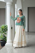 Load image into Gallery viewer, Navratri Special Kora Cotton Gota Patti Lehenga with Bandhani Kutchi Gamthi Work Blouse – Full Stitched Set ClothsVilla