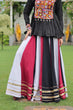 Load image into Gallery viewer, Navratri Special Multi-Color Lehenga with Black Peplum Top Kutchi Gamthi Work Full-Stitched Garba Outfit ClothsVilla
