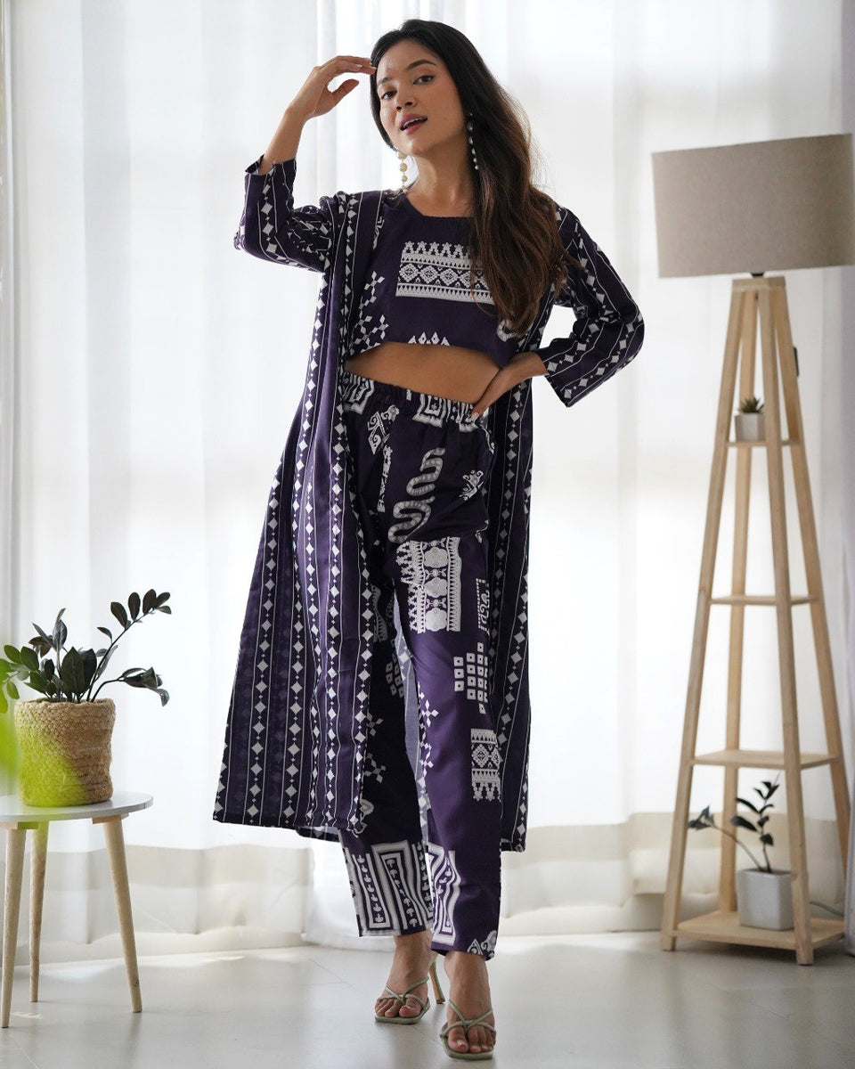 Navy Solid Co-ord Set (Set of Two) main image 1