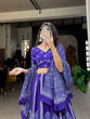 Load image into Gallery viewer, Navy Blue Color Bandhani Printed Vaishali Silk Lehenga With Blouse And Dupatta Clothsvilla