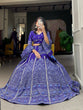 Load image into Gallery viewer, Navy Blue Color Bandhani Printed Vaishali Silk Lehenga With Blouse And Dupatta Clothsvilla