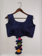 Load image into Gallery viewer, Navy Blue Effortless Elegance Banglori Blouse ClothsVilla