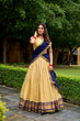 Load image into Gallery viewer, Navy Blue Elegant Kanchipuram Lehenga with Zari Weaving Work – Full-Stitched Lehenga &amp; Blouse with Georgette Zari Dupatta ClothsVilla