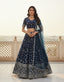 Navy Blue Embroidered Lehenga Choli ClothsVilla