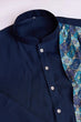 Load image into Gallery viewer, Navy Blue Men's Designer Kurta - Latest Festival Collection ClothsVilla
