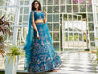 Load image into Gallery viewer, Navy Blue net with Coding &amp; Zarkan embroidery Semi-Stitched Lehenga choli &amp; Dupatta ClothsVilla