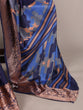 Load image into Gallery viewer, Navy Blue Tasar Silk Printed Saree ClothsVilla
