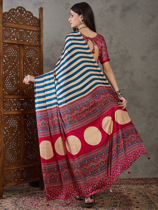 Nivara Premium Semi Modal Saree for Festive Wear ClothsVilla