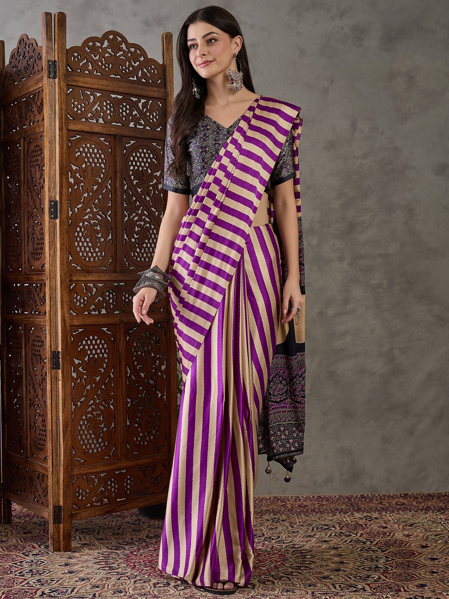 Nivara Premium Semi Modal Saree for Festive Wear ClothsVilla