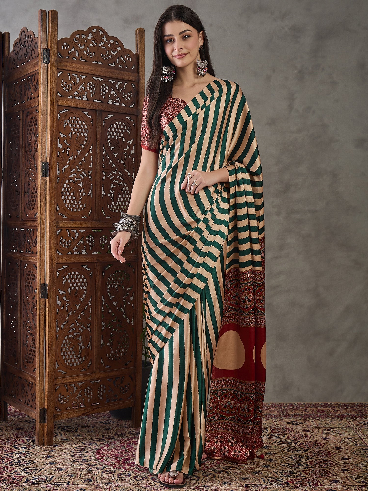 Nivara Premium Semi Modal Saree for Festive Wear ClothsVilla
