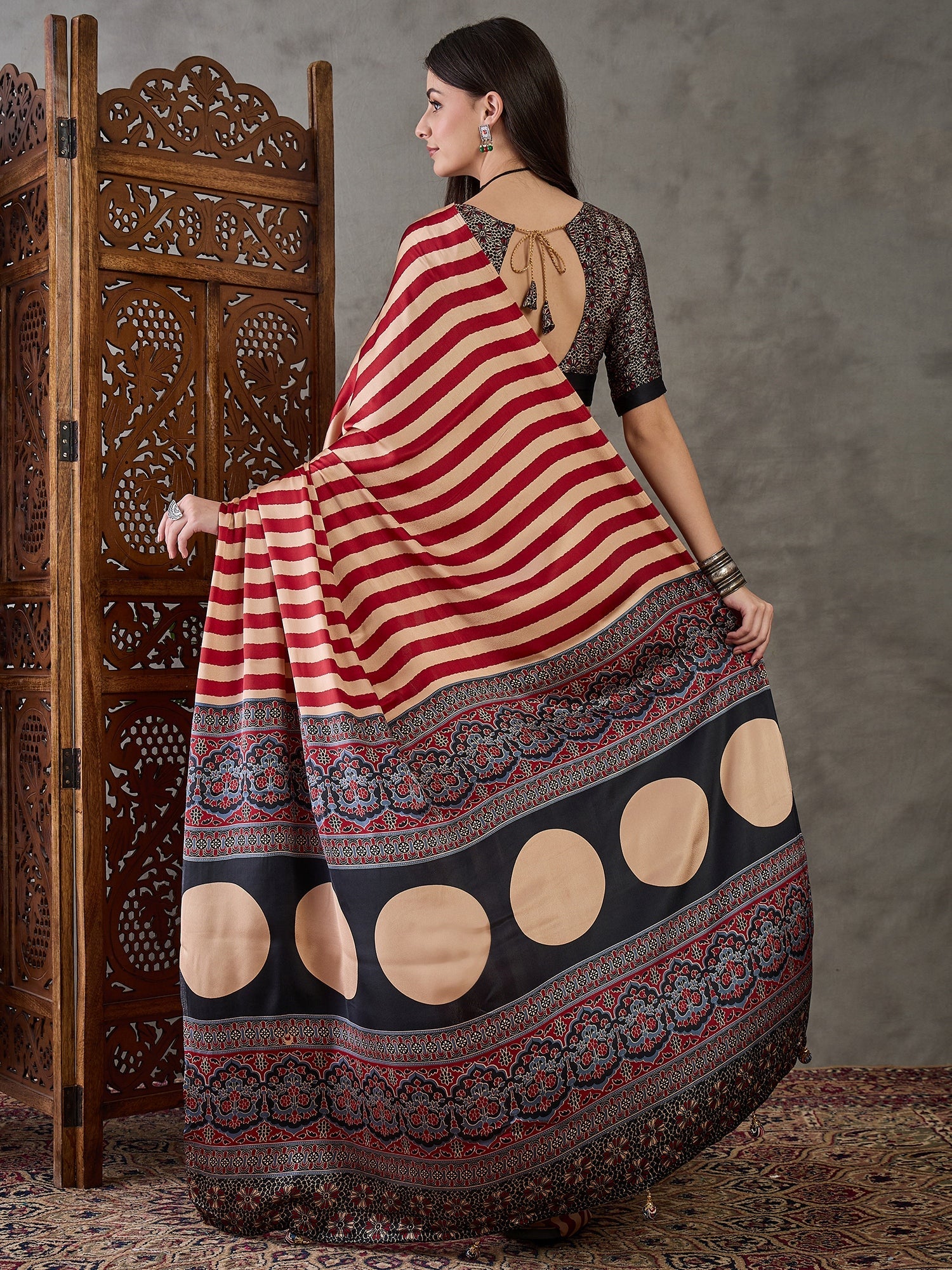 Nivara Premium Semi Modal Saree for Festive Wear ClothsVilla