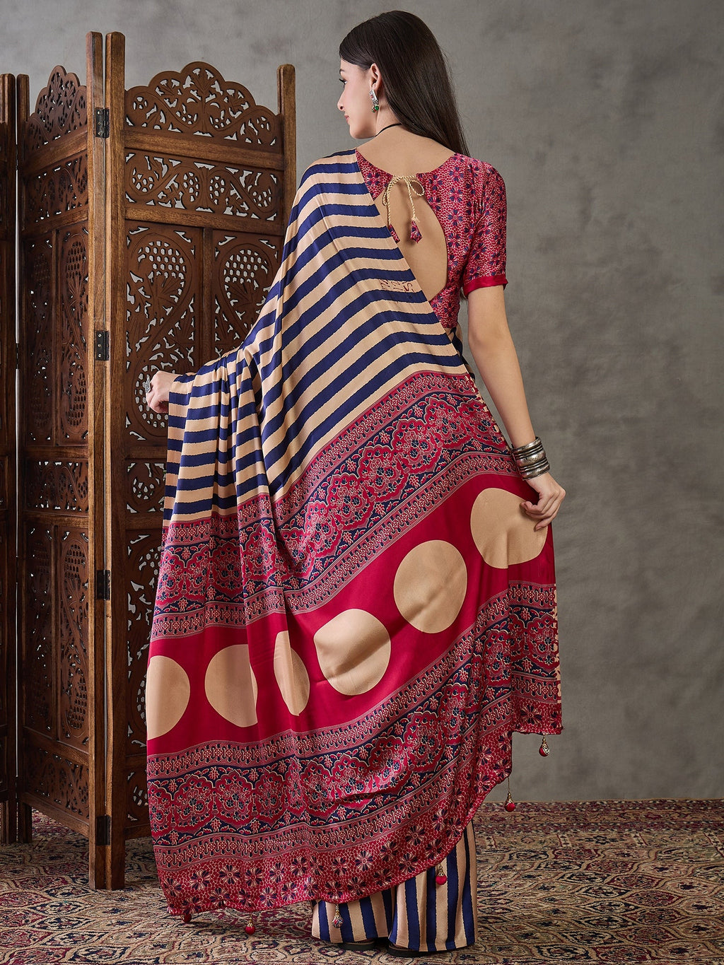 Nivara Premium Semi Modal Saree for Festive Wear ClothsVilla