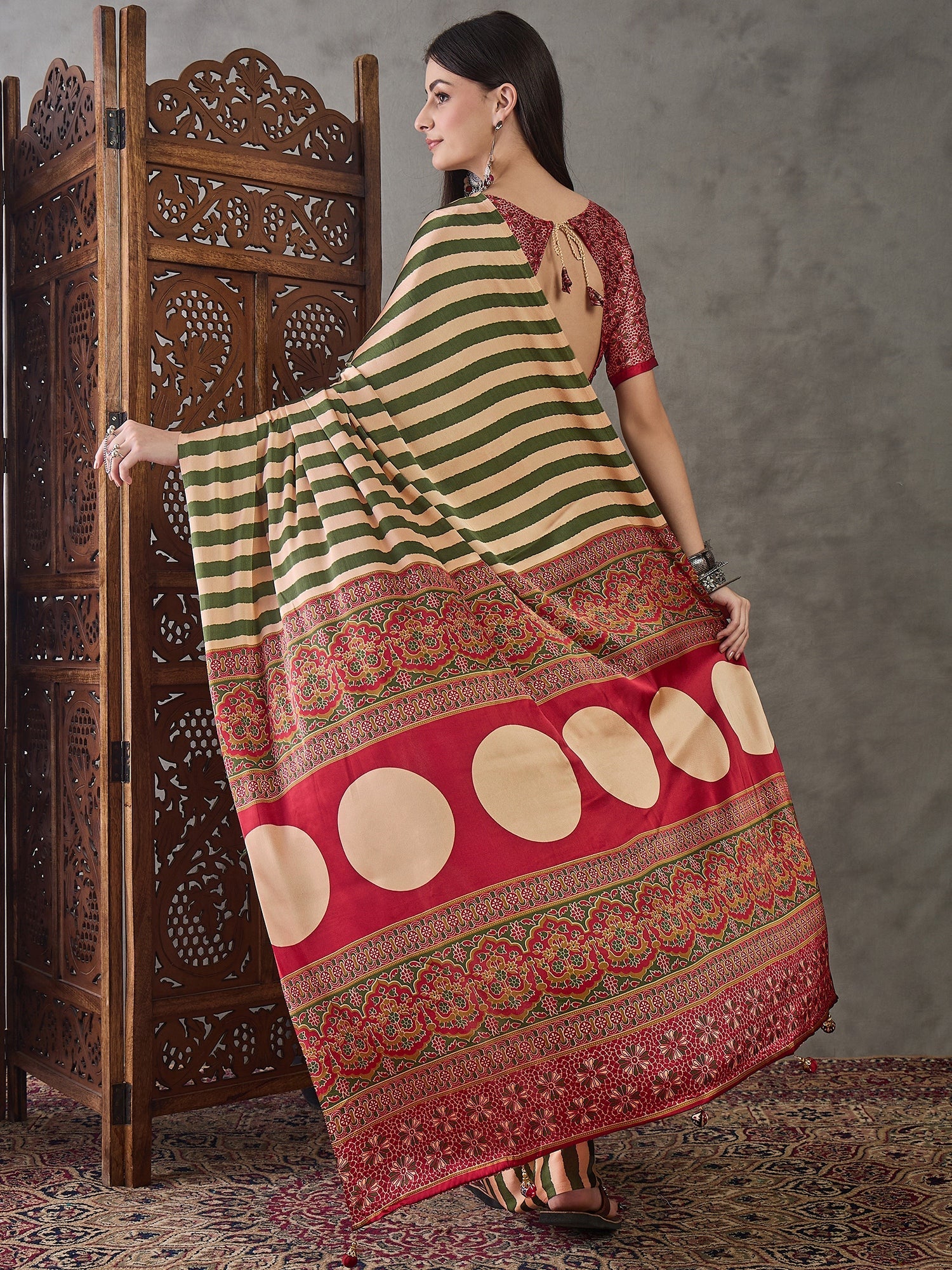 Nivara Premium Semi Modal Saree for Festive Wear ClothsVilla