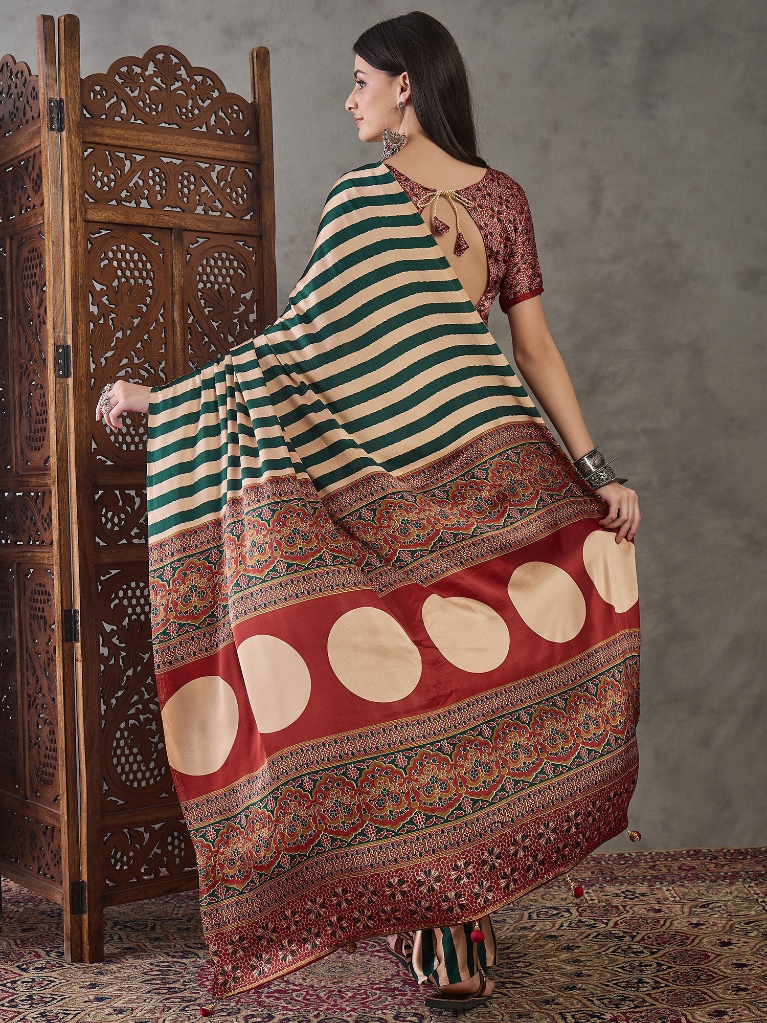 Nivara Premium Semi Modal Saree for Festive Wear ClothsVilla