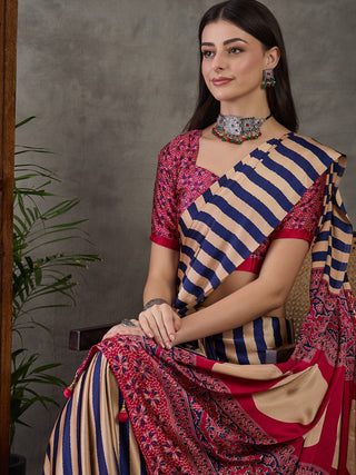 Nivara Premium Semi Modal Saree for Festive Wear ClothsVilla