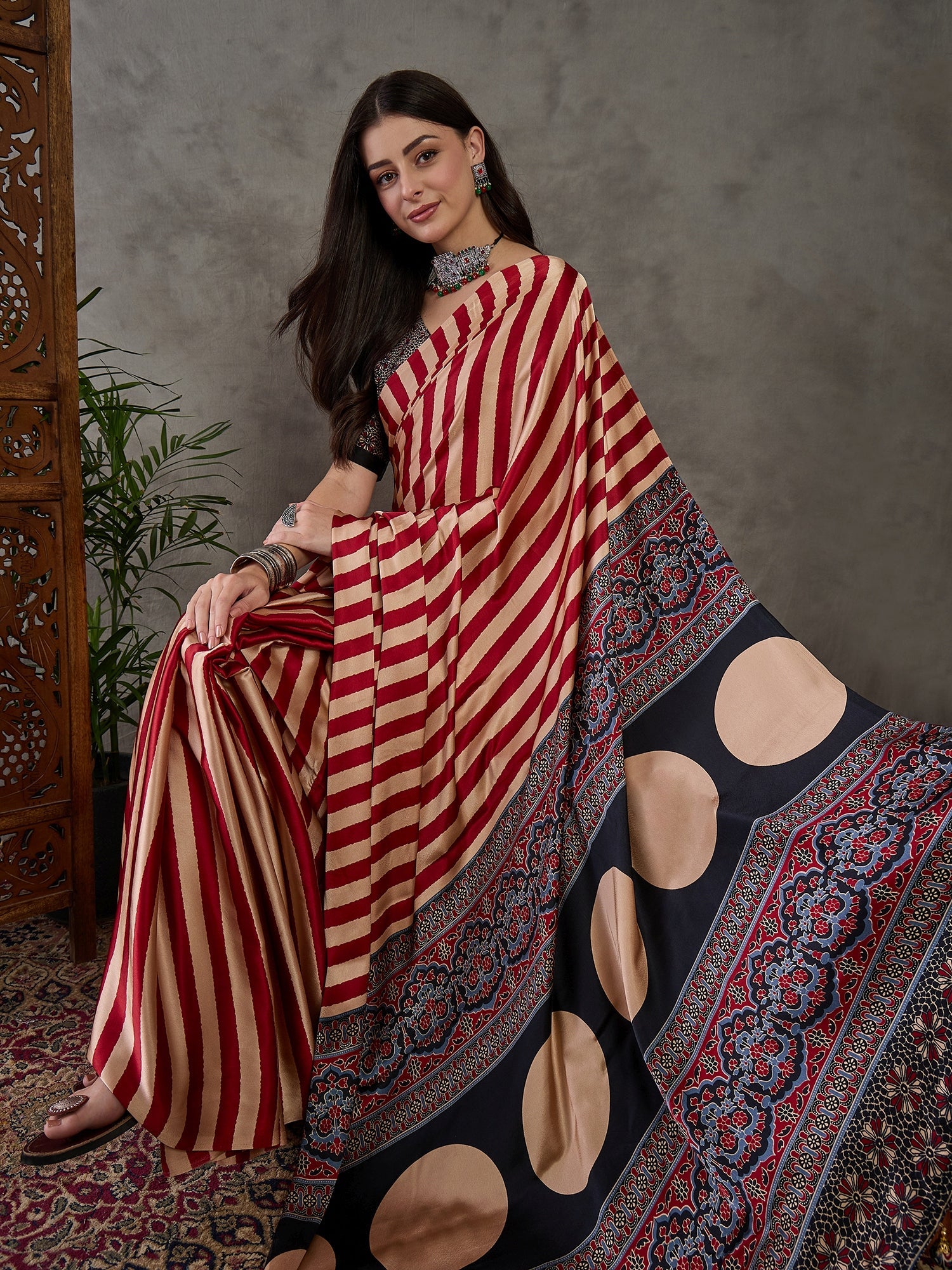 Nivara Premium Semi Modal Saree for Festive Wear ClothsVilla