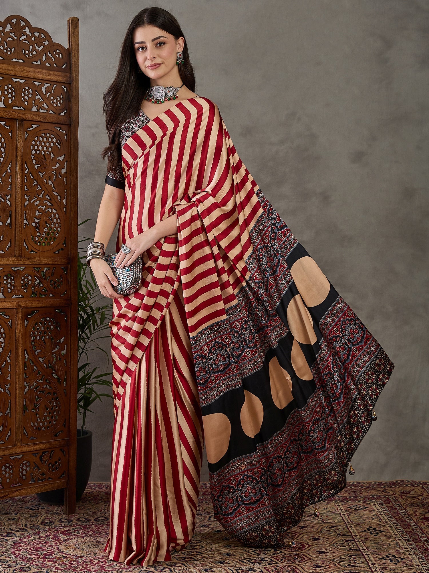 Nivara Premium Semi Modal Saree for Festive Wear ClothsVilla