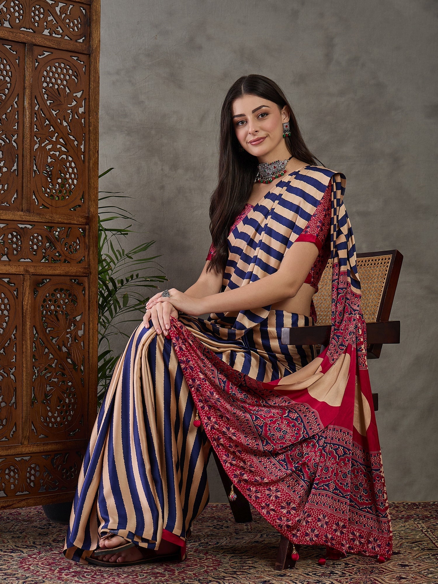 Nivara Premium Semi Modal Saree for Festive Wear ClothsVilla
