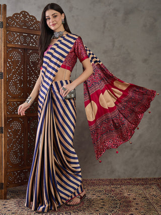 Nivara Premium Semi Modal Saree for Festive Wear ClothsVilla