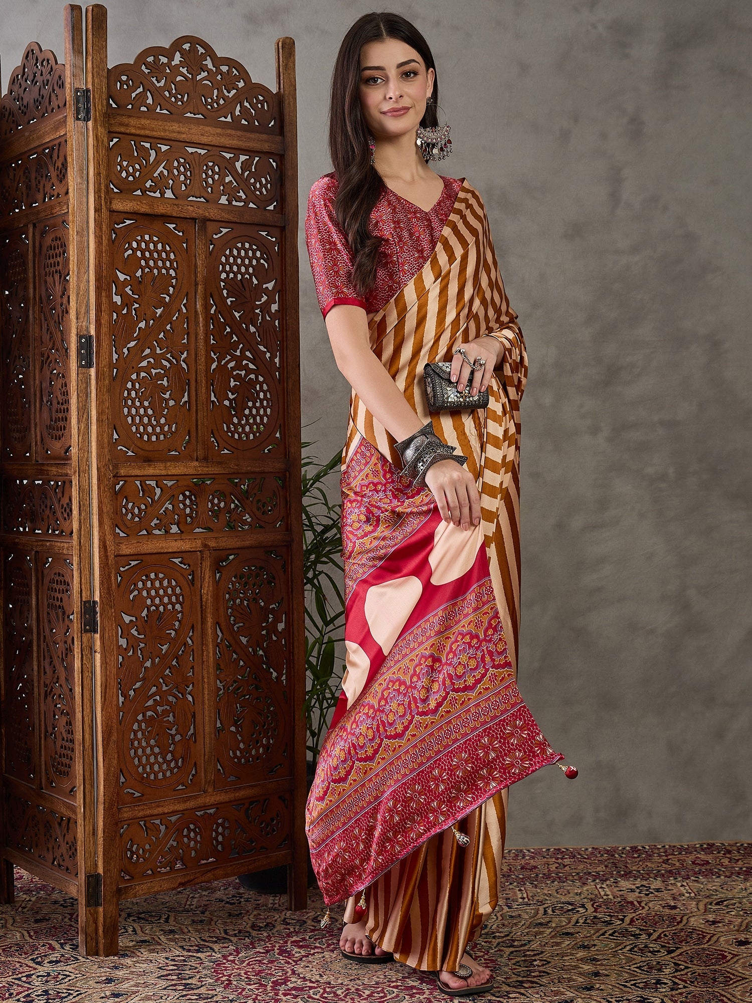 Nivara Premium Semi Modal Saree for Festive Wear ClothsVilla