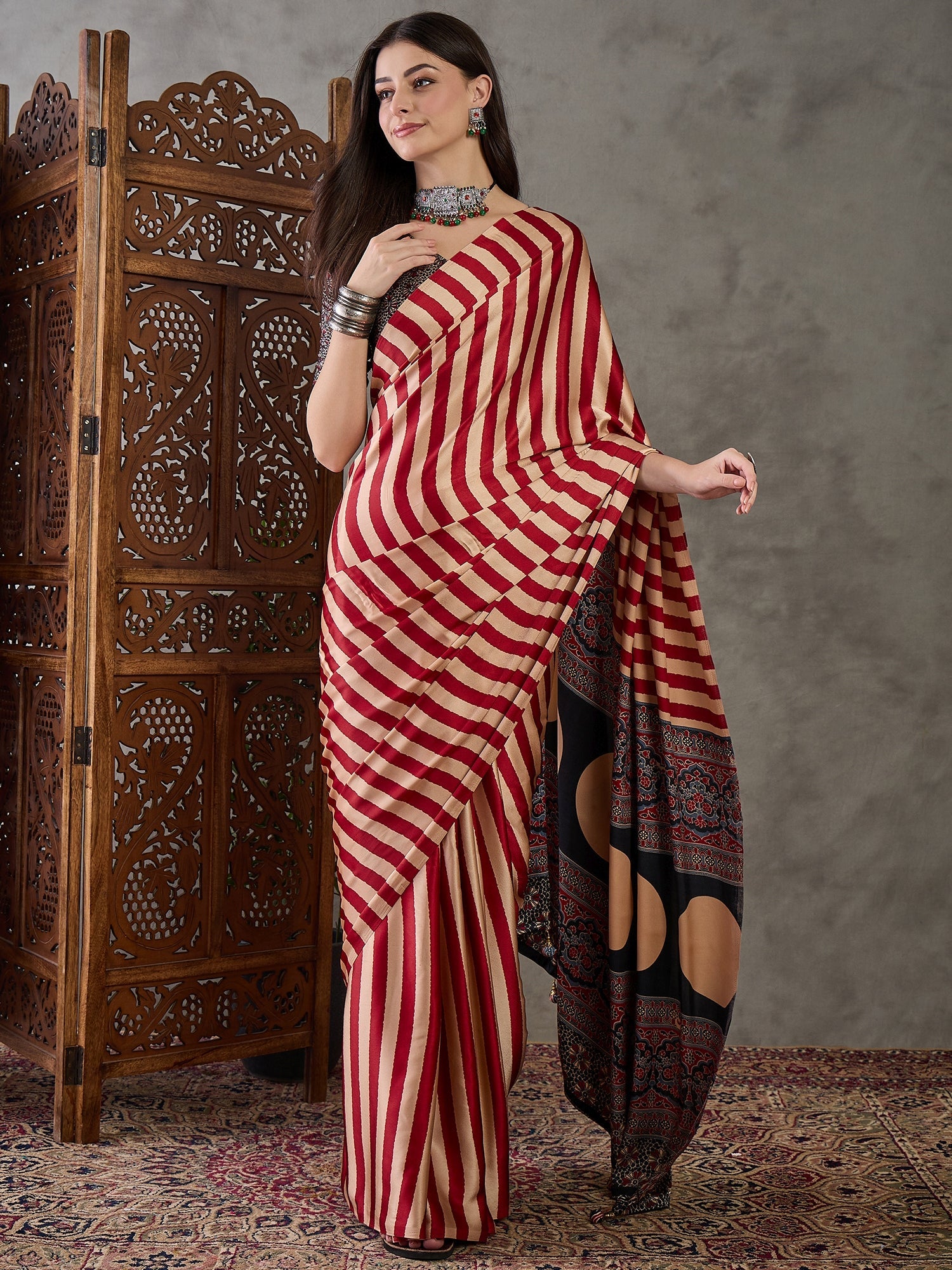 Nivara Premium Semi Modal Saree for Festive Wear ClothsVilla