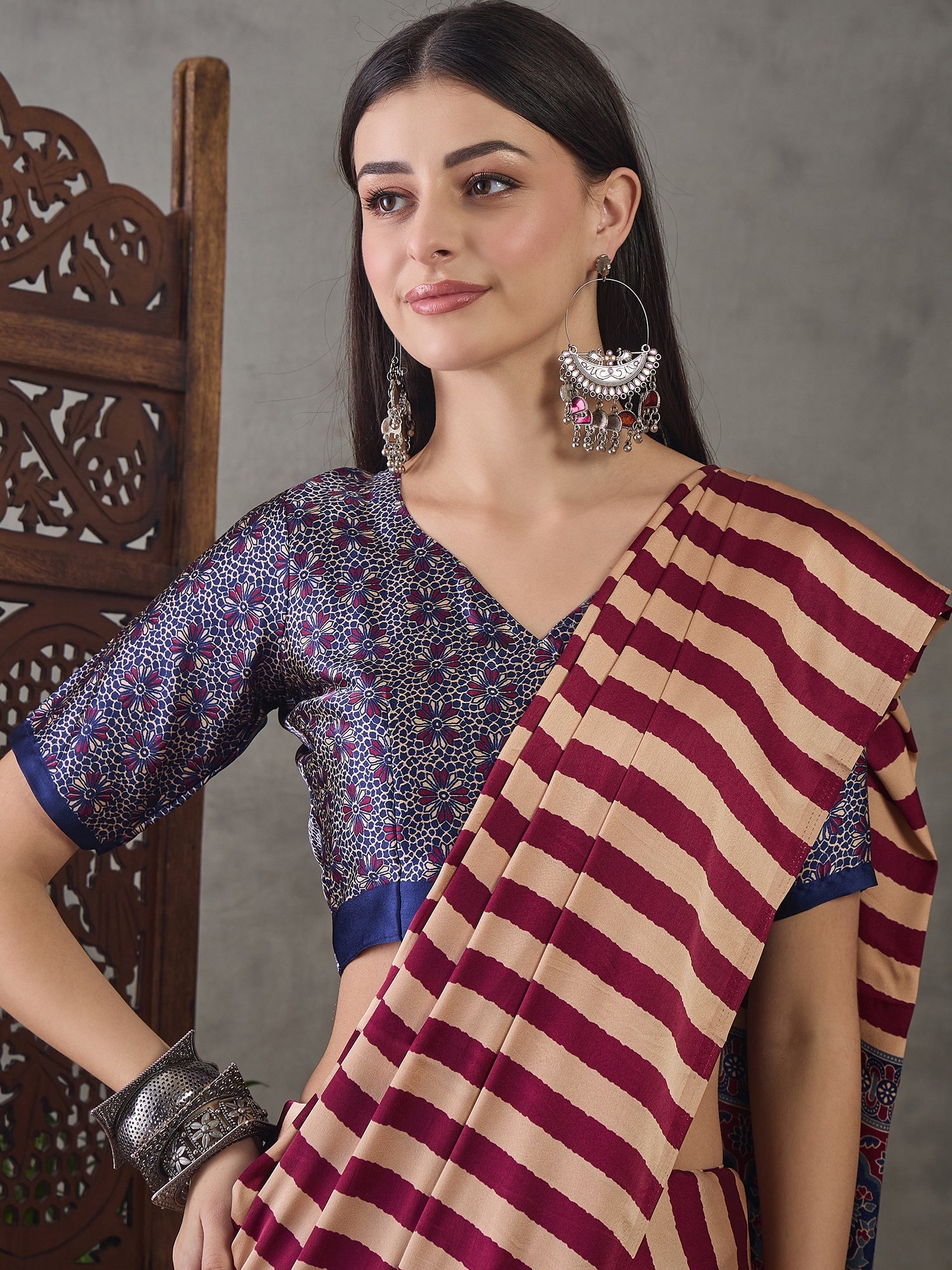 Nivara Premium Semi Modal Saree for Festive Wear ClothsVilla