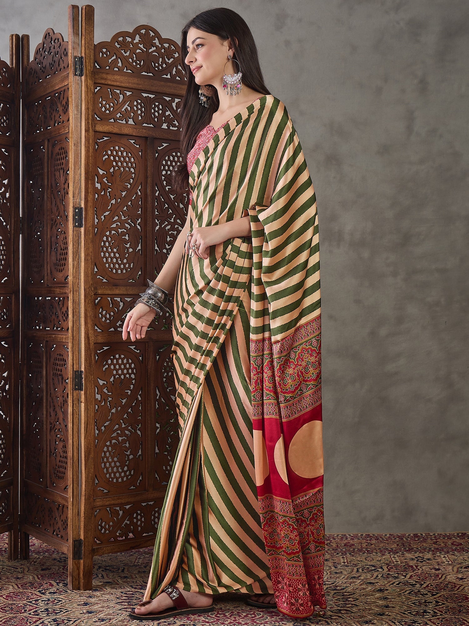 Nivara Premium Semi Modal Saree for Festive Wear ClothsVilla