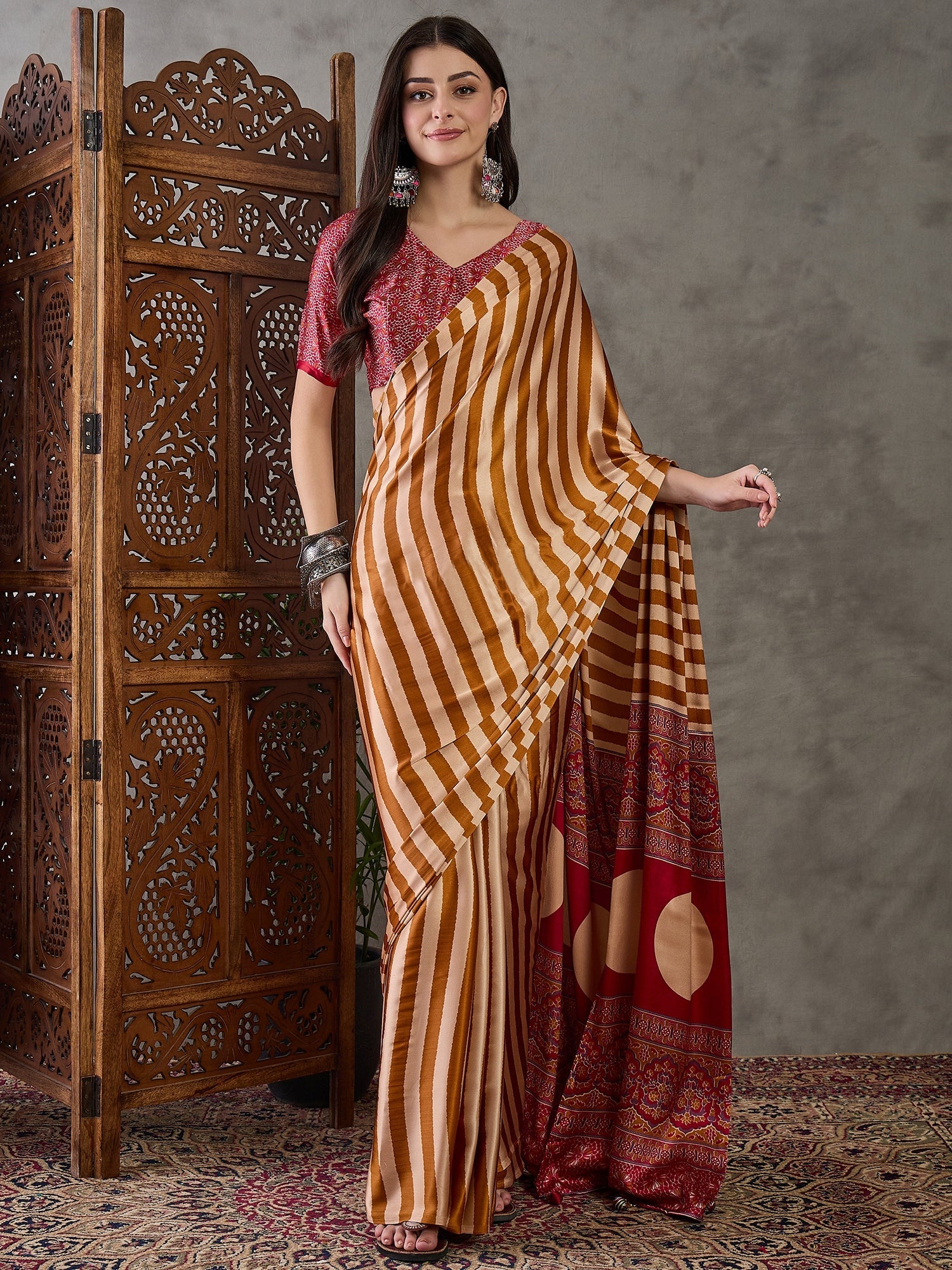 Nivara Premium Semi Modal Saree for Festive Wear ClothsVilla