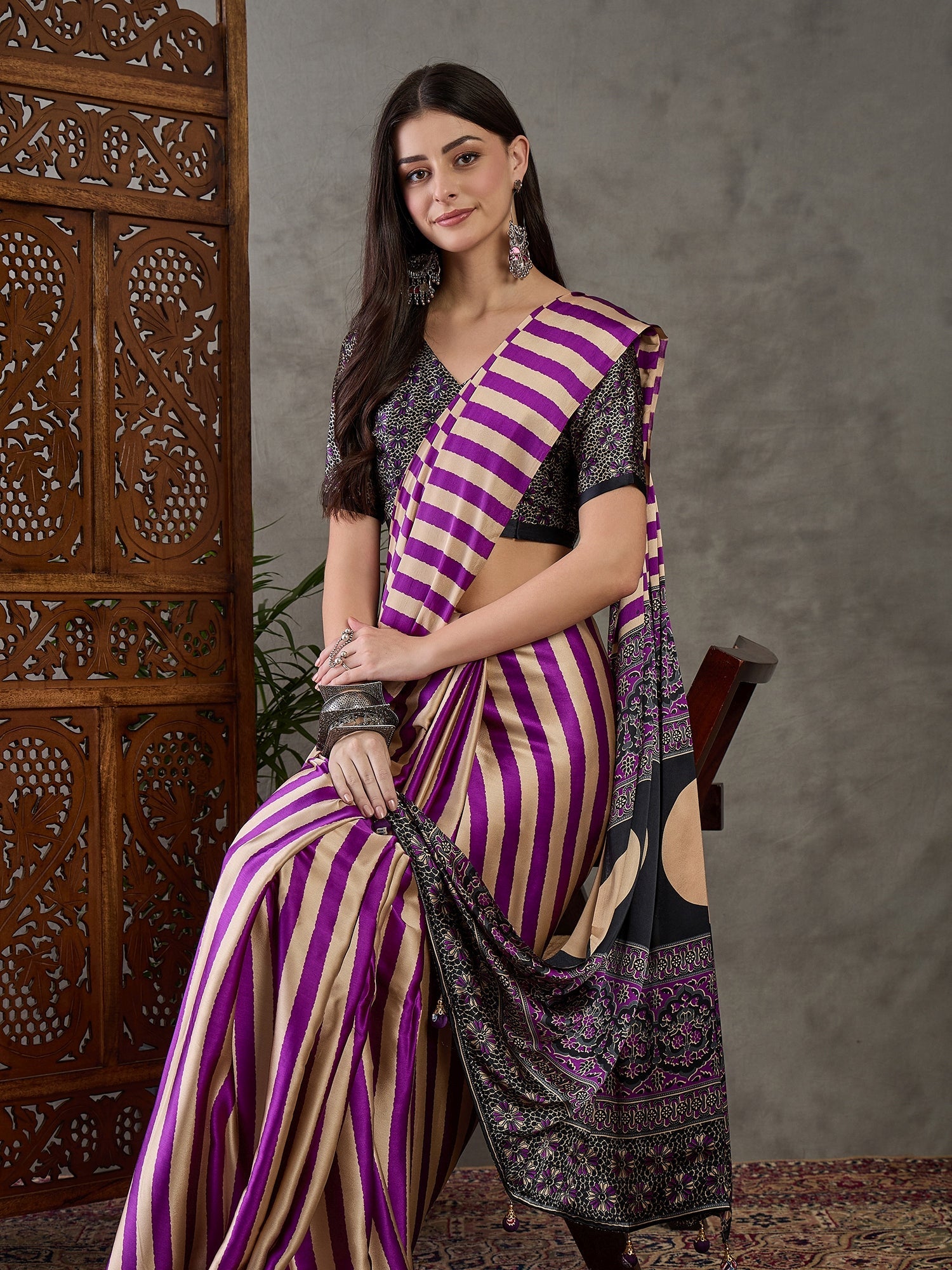 Nivara Premium Semi Modal Saree for Festive Wear ClothsVilla
