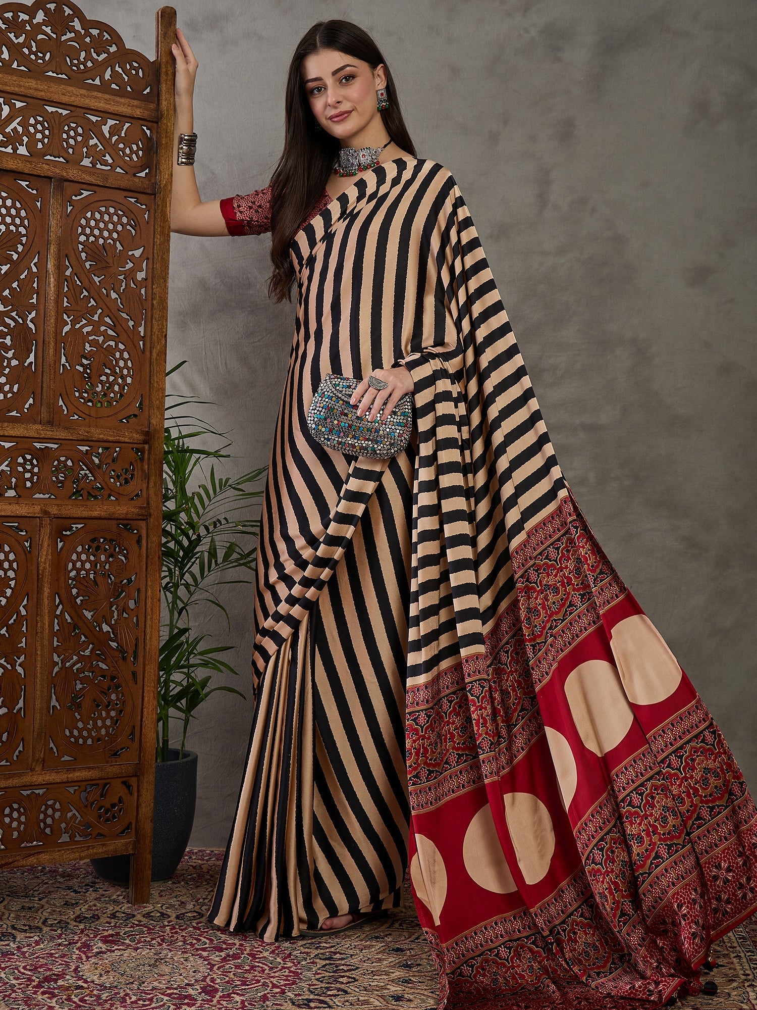 Nivara Premium Semi Modal Saree for Festive Wear ClothsVilla