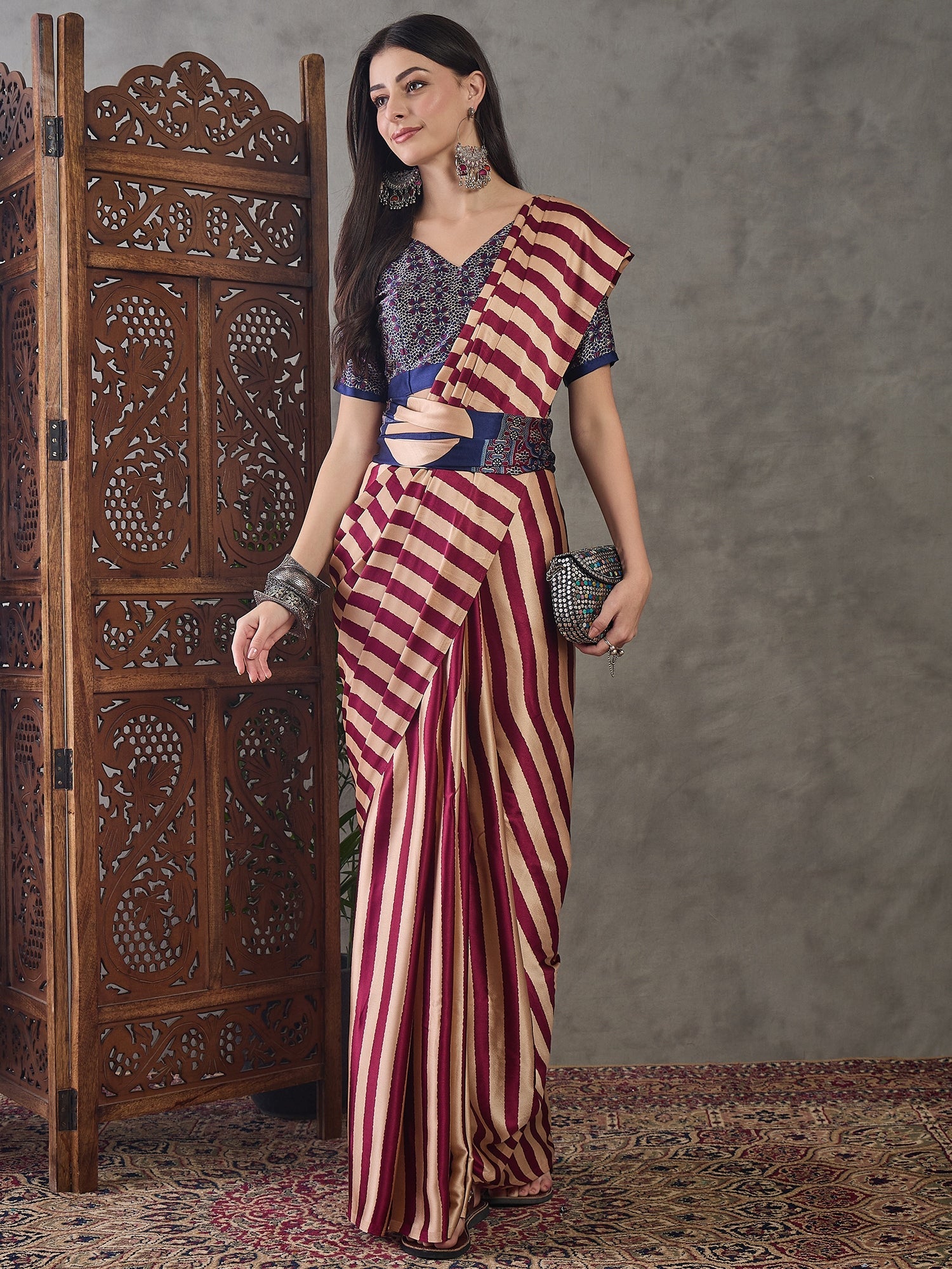 Nivara Premium Semi Modal Saree for Festive Wear ClothsVilla