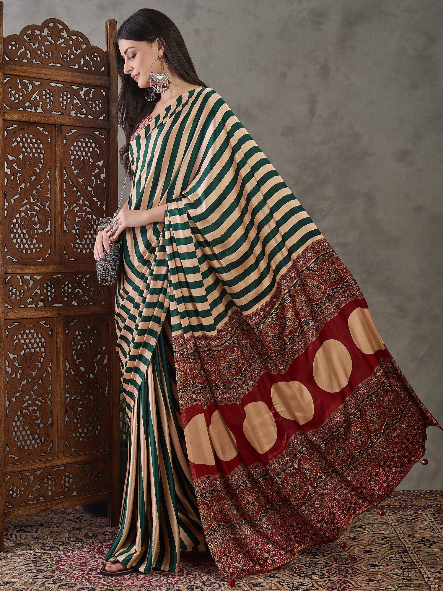 Nivara Premium Semi Modal Saree for Festive Wear ClothsVilla