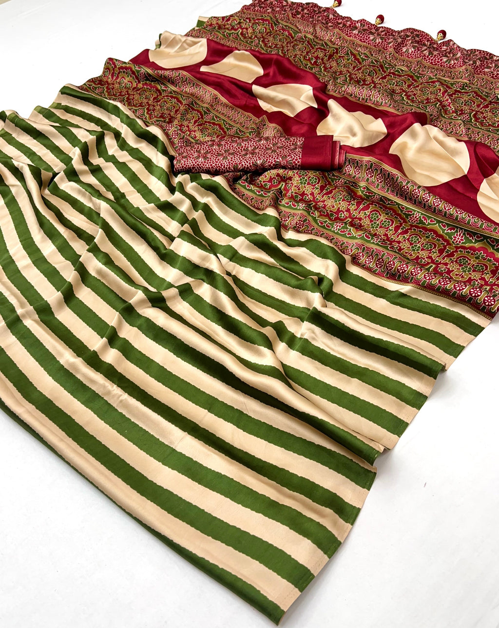 Nivara Premium Semi Modal Saree for Festive Wear ClothsVilla