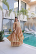 Load image into Gallery viewer, Nude Embroidered Kurti Sharara Set ClothsVilla