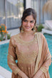 Load image into Gallery viewer, Nude Embroidered Kurti Sharara Set ClothsVilla
