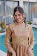 Load image into Gallery viewer, Nude Embroidered Kurti Sharara Set ClothsVilla