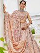 Load image into Gallery viewer, Nude Satin Silk Sequins &amp; Embroidery Lehenga Choli with Ethnic Dupatta – 4 Meter Flair, Fully Stitched ClothsVilla