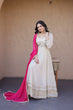 Load image into Gallery viewer, Off White Designer Mirror Work Gown ClothsVilla
