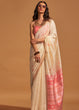 Load image into Gallery viewer, Off White Elegant Banarasi Blended Silk Saree with Intricate Timeless Design – Ideal for Grand Occasions ClothsVilla