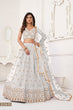 Load image into Gallery viewer, Off White Elegant Butterfly Net Lehenga with Tone-to-Tone Embroidery
