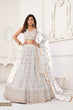Load image into Gallery viewer, Off White Elegant Butterfly Net Lehenga with Tone-to-Tone Embroidery