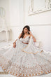 Load image into Gallery viewer, Off White Elegant Butterfly Net Lehenga with Tone-to-Tone Embroidery